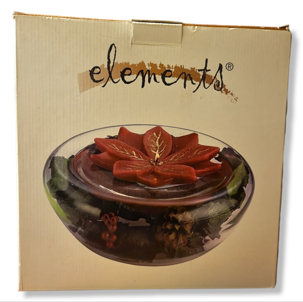 Vtg Elements Double Walled Clear Glass Bowl Many Uses Arts & Crafts Inventors